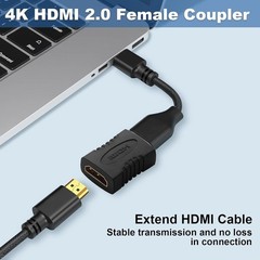 HDMI Female to Female Coupler Connector Extender Adapter Cable HDTV 1080P 4K