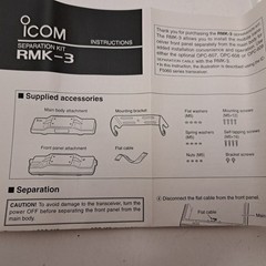 iCom RMK-3 Separation Kit Remote Mount Bracket New In Box