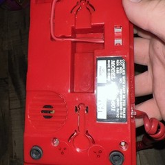 LaPhone Model 601 Red Corded Desk Telephone Hong Kong 1980’s Retro Vintage