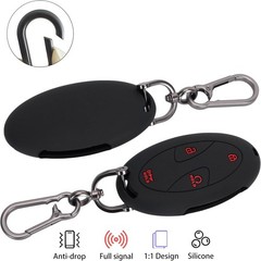 Silicone Key Fob Cover for Hyundai 2024-2026 Tucson Black Red+Black Pink(Button