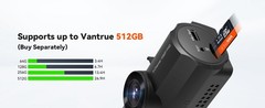 Vantrue N4 3 Channel 4K Dash Cam, 24 Hours Parking Mode, Support 512GB Max, USA
