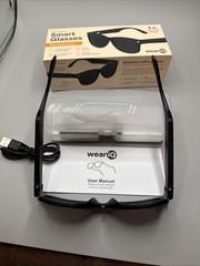 Wear iQ Wireless Smart Glasses Bluetooth, Polarized Lenses, Black Matte Frame