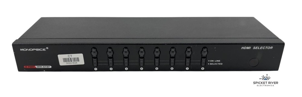 Monoprice HRM-2218F 8-Port Input 1-Port Output HDMI Selector – No AC Adapter