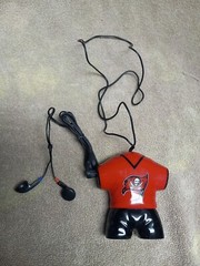 VINTAGE TAMPA BAY BUCCANEERS UNIFORM SPORT FM RADIO WITH HEADPHONES. NEW NO BOX