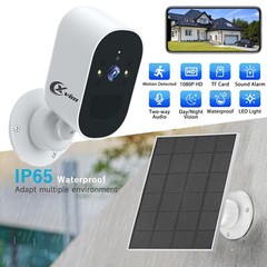 XVIM Solar Powered Wireless Security Camera 1080P Waterproof Wifi Camera System
