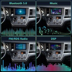 Carplay For 2015 2016-2018 Toyota Sienna Car Stereo Radio GPS Navi Android 15