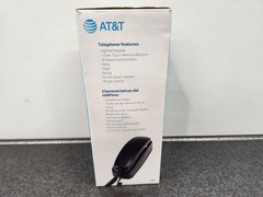 AT&T 210 Trimline Black Corded Phone with 13 Number Memory ~ Brand New Sealed