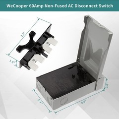 60Amp Pull Out Disconnect 2 Pole 3 Wire Metal Box for AC Units