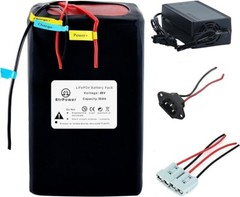 48V 30Ah E_bi/ke Lifepo4 Battery Pack for E B_ike Sc_ooter 5A Charger 50A BMS