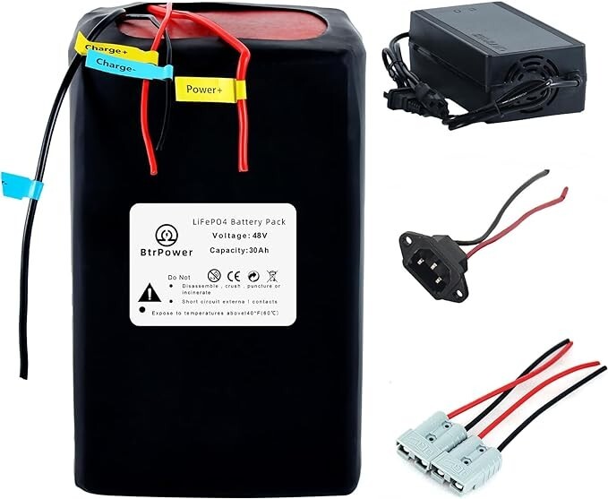 48V 30Ah Lifepo4 Battery Pack for E B_ike Sc_ooter E_bi/ke 5A Charger 50A BMS