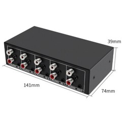 Stereo 3.5mm Aux L/R RCA Audio Switch 4 In 1 Out Analog Audio Switcher Selector
