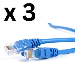 3 x 3Feet RJ45 Cat5e Ethernet Straight-Through Patch Network Cable 3 Pack