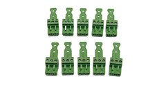Lot of 10x – 3 Pin Green Screw Terminal Block Plug Connector Euroblock Phoenix