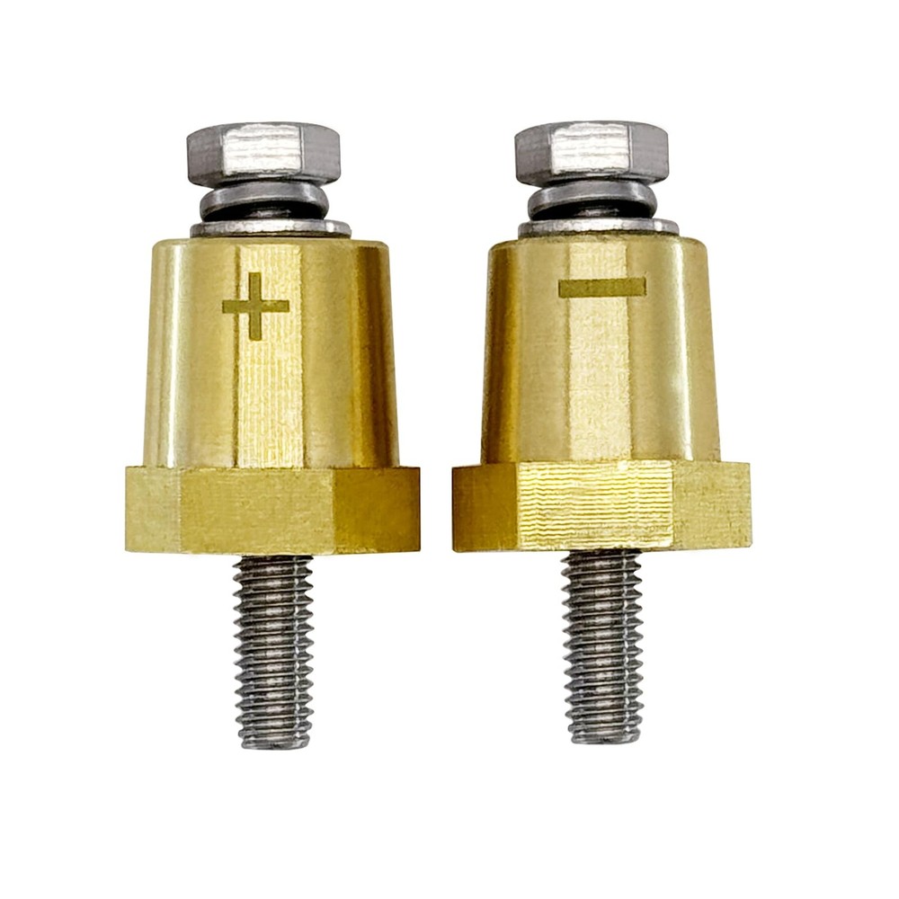 Ampper M6 Thread Brass Battery Terminal Charging 1 Pair, Male Direct