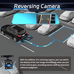 Easy-To-Install Easy-To-Use Waterproof Front and Rear Dual-Camera 1080P Dash Cam