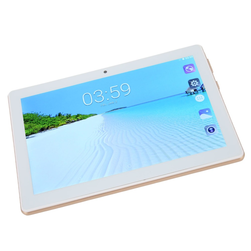 .›(Gold)8 Inch Tablet 6GB RAM 128GB ROM Dual SIM 4G LTE FHD Screen Dual