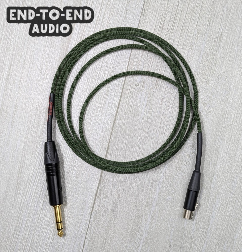 Tiny 3-pin XLR Headphone Cable | 3.5mm or 1/4″ TRS | Mogami | AKG, Beyerdynamic