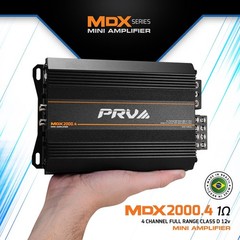 PRV MDX2000.4 1 Ohm Mini 4 Channel 4x 500 Watts Amp Compact Car Audio Amplifier