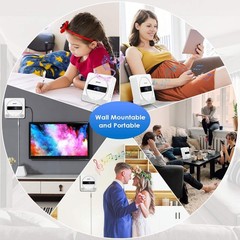 Portable CD/DVD Player Wall Mountable Music CD DVD Player FM Radio Built-in