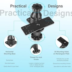 Fishfinder Mount w/ 6-in Swing Arm Fit for echoMAP/GPSMAP/Apex/Helix/Elite/Hook