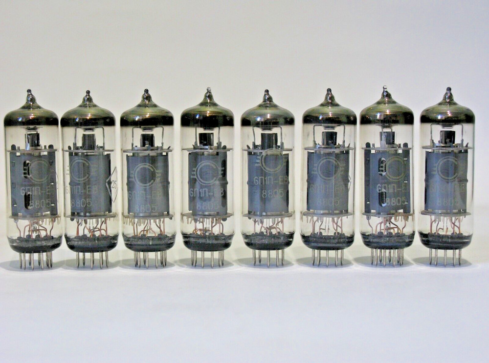 US Stock! 8x 6P1P-EV (6П1П-ЕВ) SVETLANA 6P1 tubes Pentode Same Date 1980’s NOS