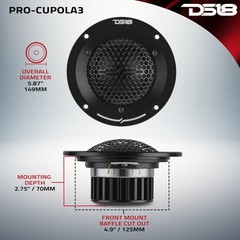 DS18 5.25” Soft Dome Mid Range Loudspeaker with Neodymium Magnet 300W RMS 4-Ohm