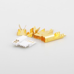 Pair 5U Thickness 24K Gold Plated USB2.0 Adapter USB Type A + Type B Connector