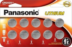 LOT 10-100 Panasonic LITHIUM BATTERY 3V CR2025 2025 BR2025 DL2025 Button Cell