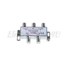 4 Way TV Splitter 5-2300 MHz Coax Cable Adapter for RG59 RG6 HDTV Satellite