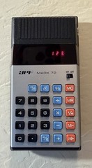 APF Mark 72 Calculator –VTG 1975 Red Digits LED Display – Hong Kong Works