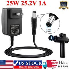 Massage Gun Charger AC/DC 24V-25.2V Adapter For 24V Muscle Deep Tissue Massage