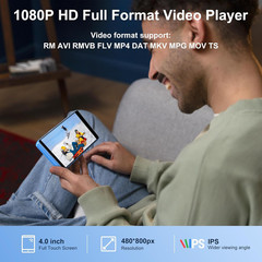 80GB Music Player, MP4 MP3 Player with Bluetooth and Wifi with 4-Inch IPS Touch