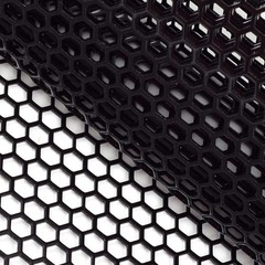 Universal 40″x13″ Car Grill Mesh – Aluminum Alloy 6x1mm Honeycomb – Black