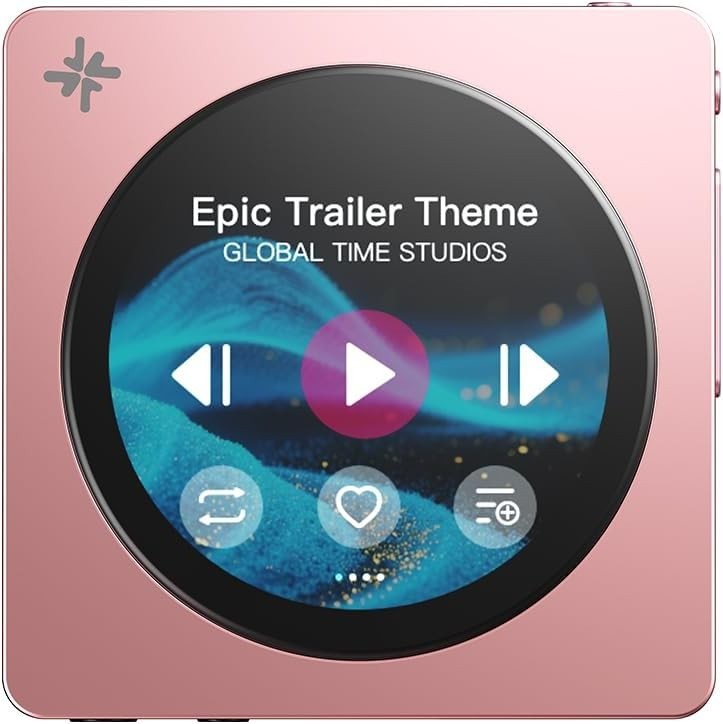 FIIO DISC Portable Music Player,Dual DAC 3.5/4.4mm BT5.4 LDAC Touchscreen (Pink)