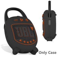 Hard Case and Silicone Cover for JBL Clip 5 Ultra Portable Black Case
