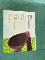 New WeariQ Wireless Smart Glasses Bluetooth, Black Polarized Lenses, Brown Frame