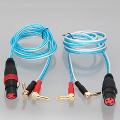 1Pair Dual Banana Plug 90° to XLR 3pin Female Audio Speaker patch Cable DJ PA