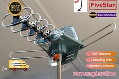 Limited Offer Outdoor TV Antenna Pole Motorized HDTV 4K 360° HDTV Antenna + Pole