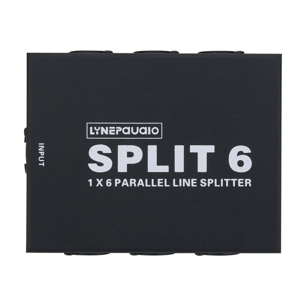 XLR Splitter Box Horizontal Parallel Distributor Audio Splitter 1 IN 6 OUT Black