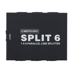 XLR Splitter Box Horizontal Parallel Distributor Audio Splitter 1 IN 6 OUT Black