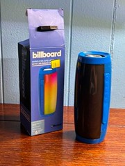 Billboard BB3765 Bluetooth Speaker LED Disco Light Blue Open Box Tested IPX4