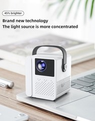 Portable Projector w/ Motorized Focus, Home Theater Projector for iOS / Android