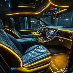 Upgrade 6 in 1 Ambient Strips 16 Million Color RGB LED Car Interior Light Kit US