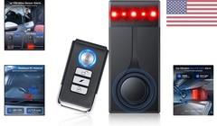 Easy Install 108dB Car Alarm System with Magnetic Mount & Long Battery Life