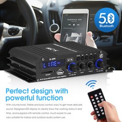 Mini 4.0 Channel Digital Amplifier w/Bluetooth for Home/Car/Marine Speaker 45W