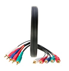 5RCA Male to Male Component AV Cable RGB Video Audio Adapter Cord Multi-Pack LOT