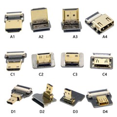 FPV HDMI Ribbon Cable Up Angled 90 Degree Micro HDMI to Mini HDMI Male FPC FFC