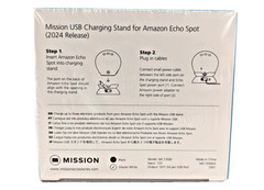 Mission Charging Stand White for Amazon Echo Spot 2024, 3 USB Ports, SEALED NEW