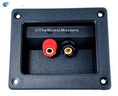 2X Square Banana Screw Mount Terminal Cup for Car Home Audio Speaker Box Cabinet