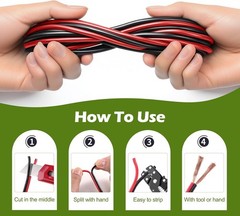 Heavy-Duty 40FT 18 Gauge Hookup Wire for LED Lights & Electrical Applications